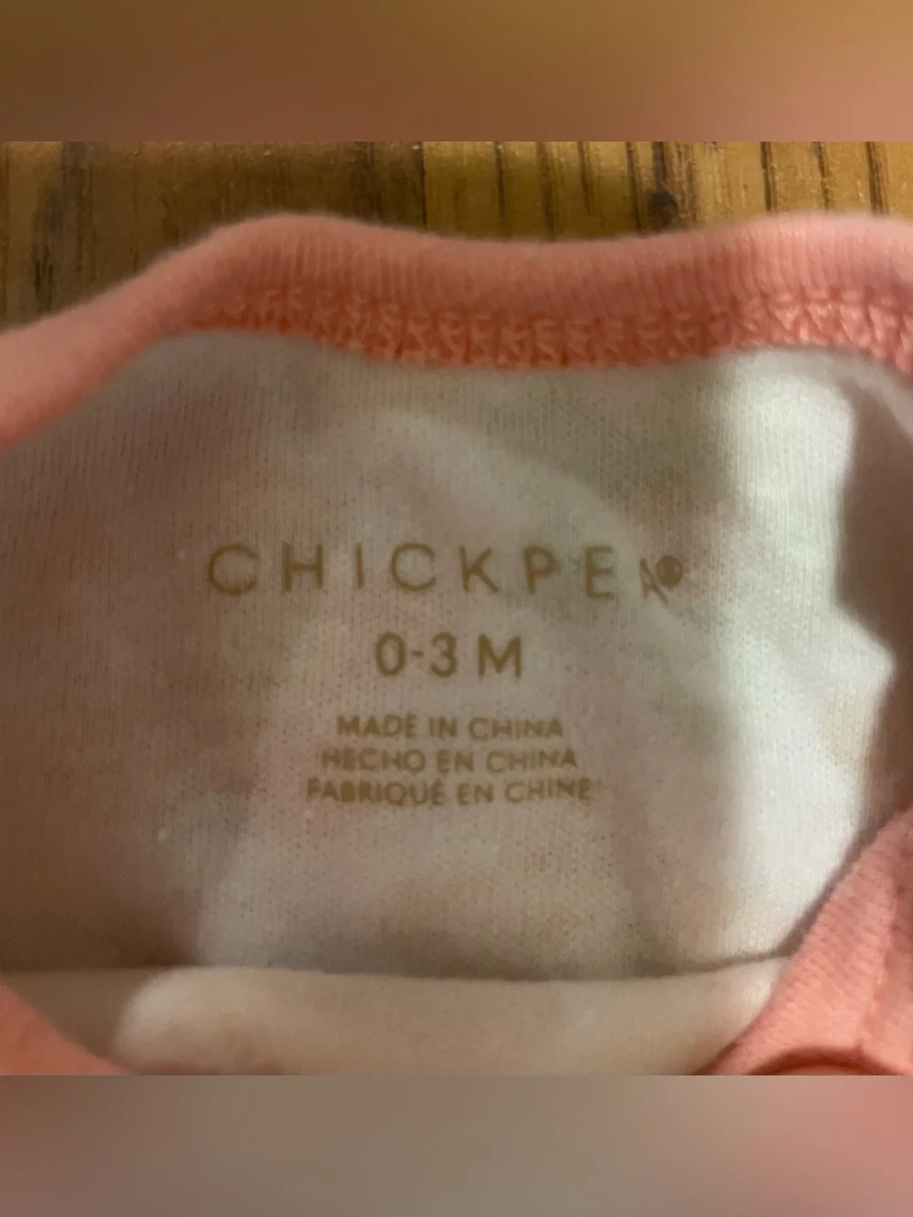 chick pea Boho Peach-Trim Pastel Floral Baby One-Piece